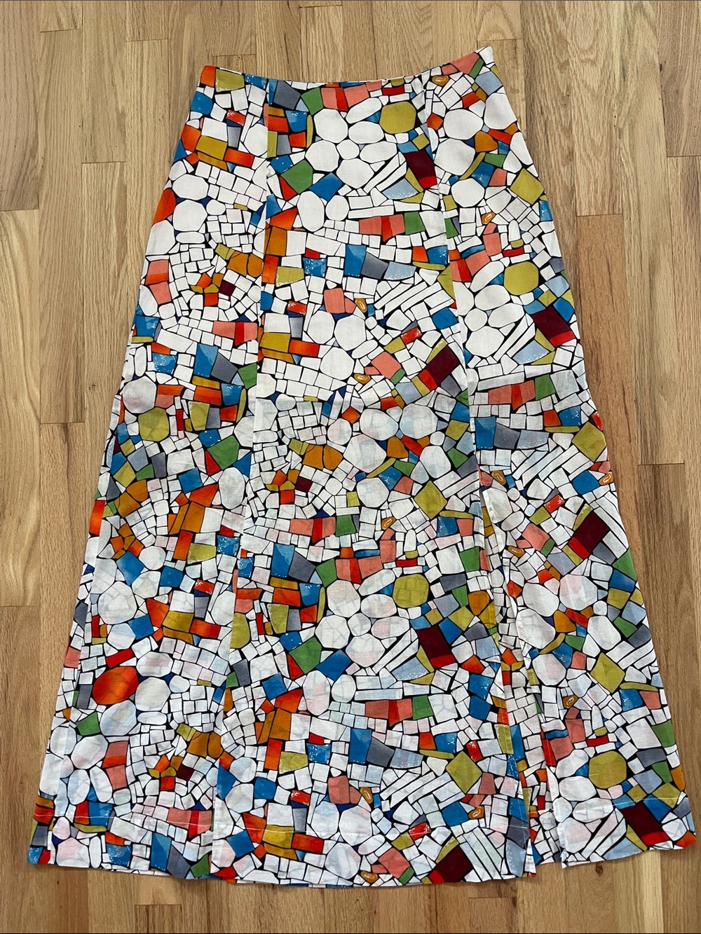 Maeve Mosaic Stained Glass Maxi Skirt- size 4